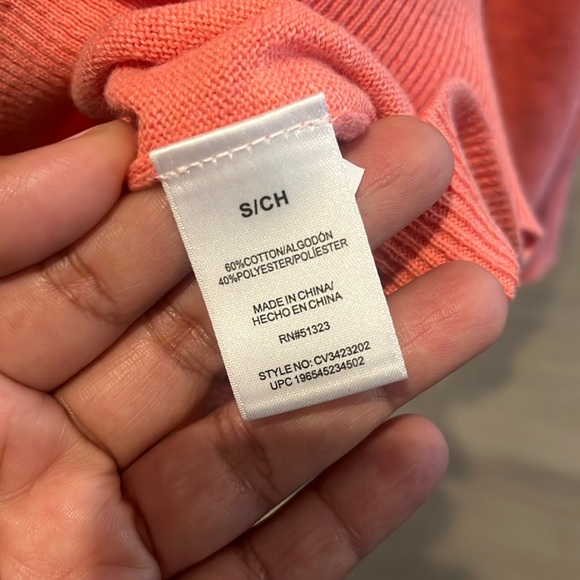 Vince Camuto - Ocean Coral Pullover Collared Lightweight Sweater - Picture 7 of 7